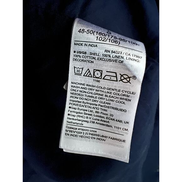 BANANA REPUBLIC Yara Embroidered Linen Mini Dress L Large Parachute Sleeve - Picture 9 of 11